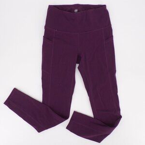 Gaiam Women's XS Purple Leggings with Side Pockets.